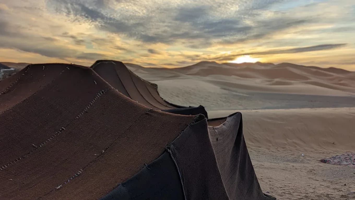 Sunset from a tent