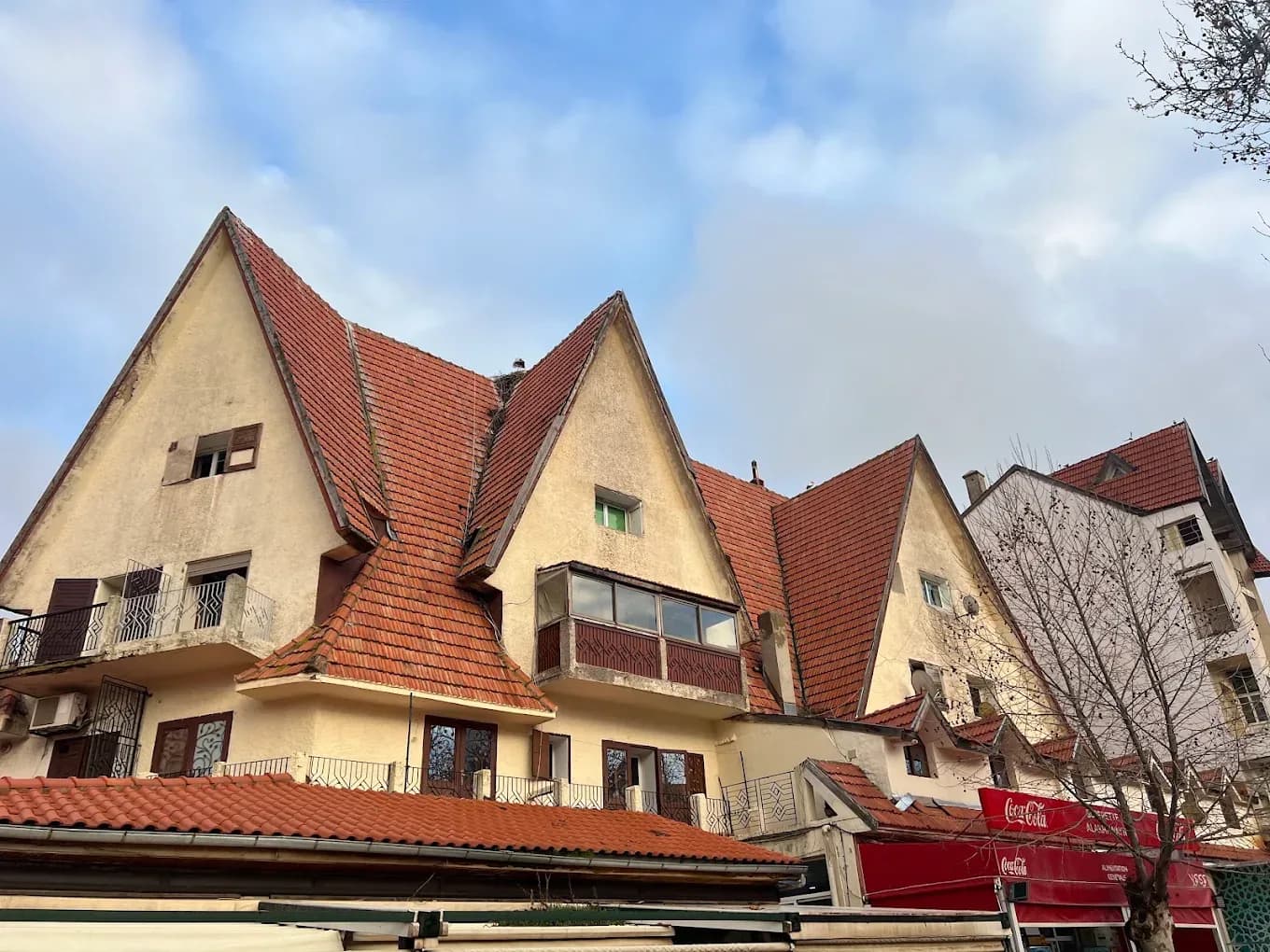 Red-roofed houses in Ifrane
