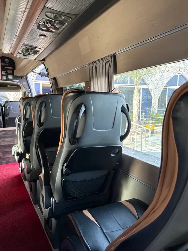 Seats on the touring coach