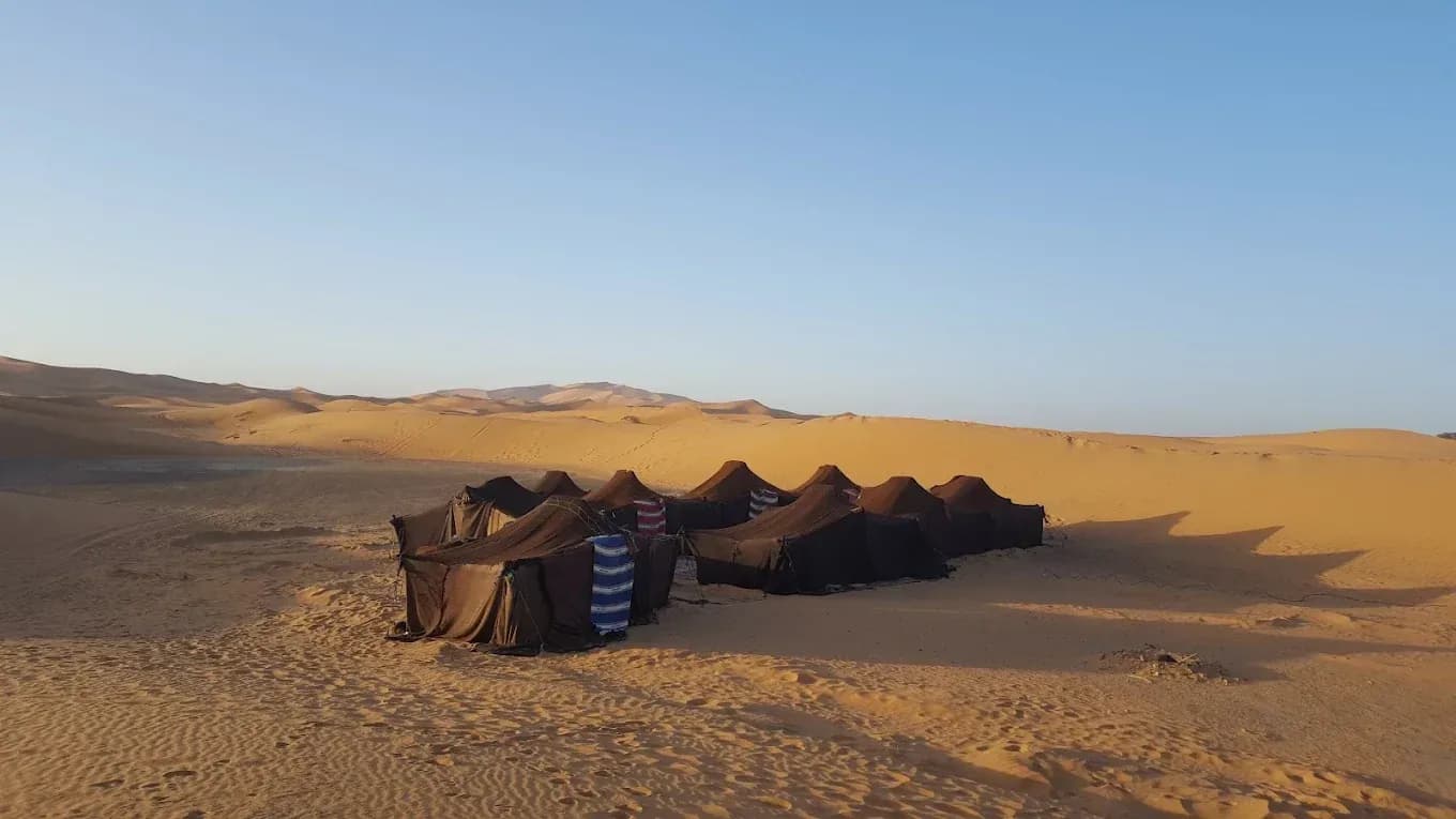 Nomad tents in the desert