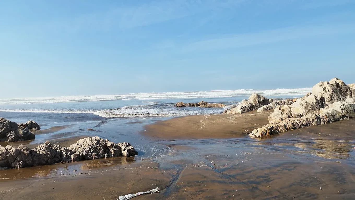 Beach with rocks south of Agadir