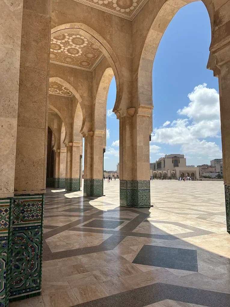 Arches on the Hassan II Mosque esplanade