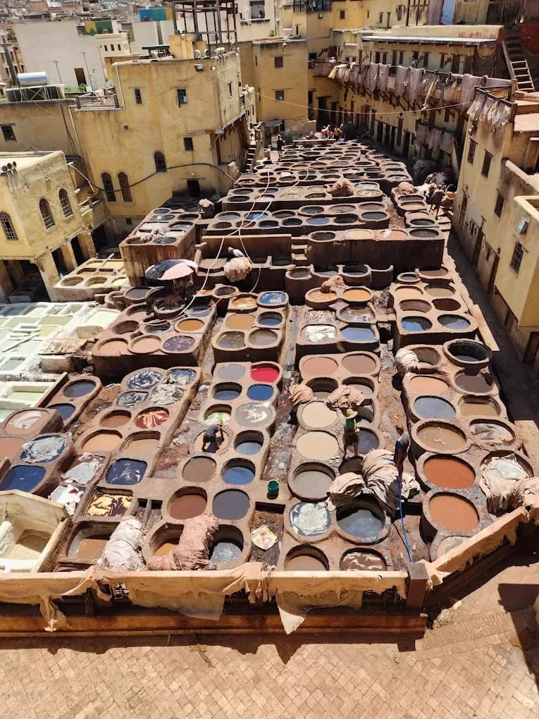 Dyes at the Fez tanneries