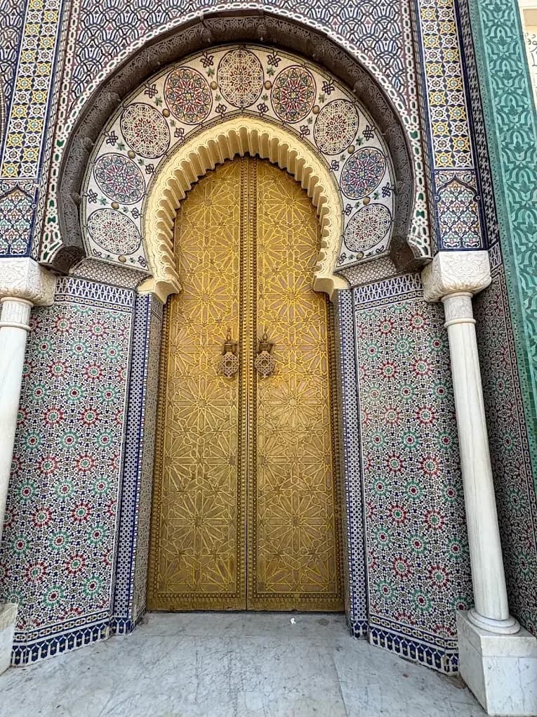 Golden gate of the Royal Palace in Fez