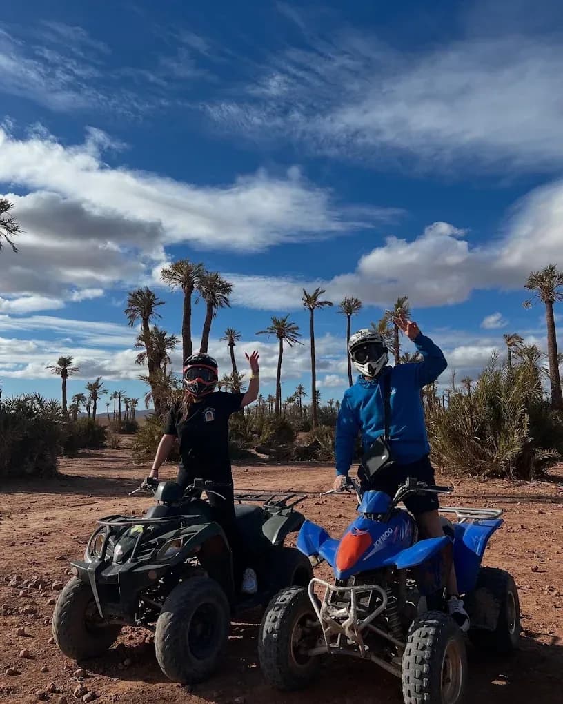 Quad bikes in the Marrakech palm grove