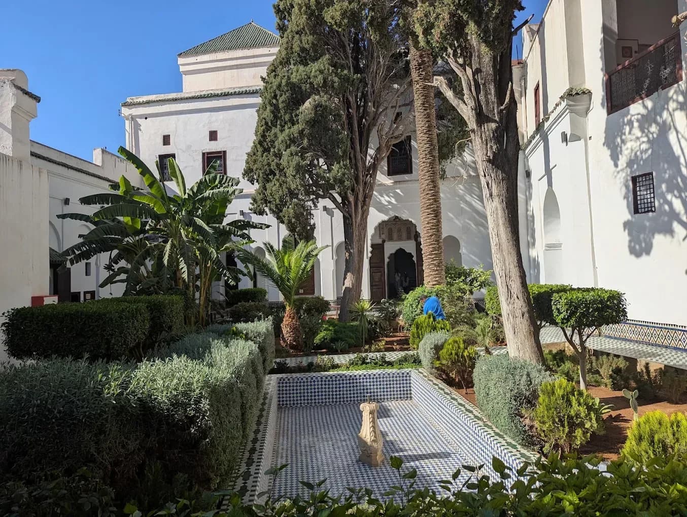 Garden beside a mausoleum in Meknes