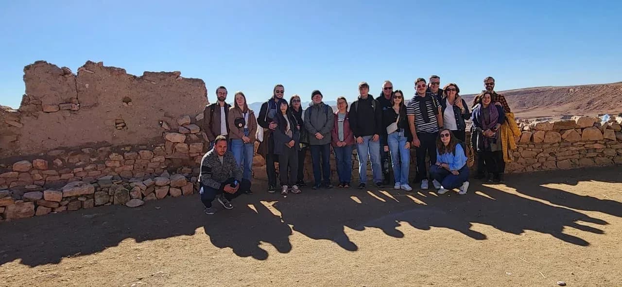 Group of travellers at a kasbah