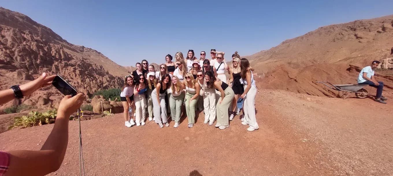 Group of students travelling in the Atlas