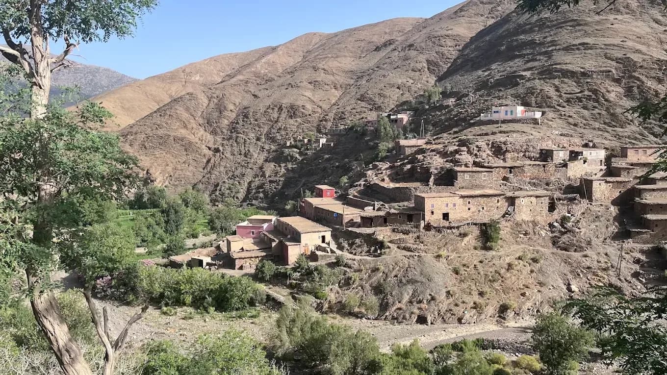 Berber village in an Atlas valley