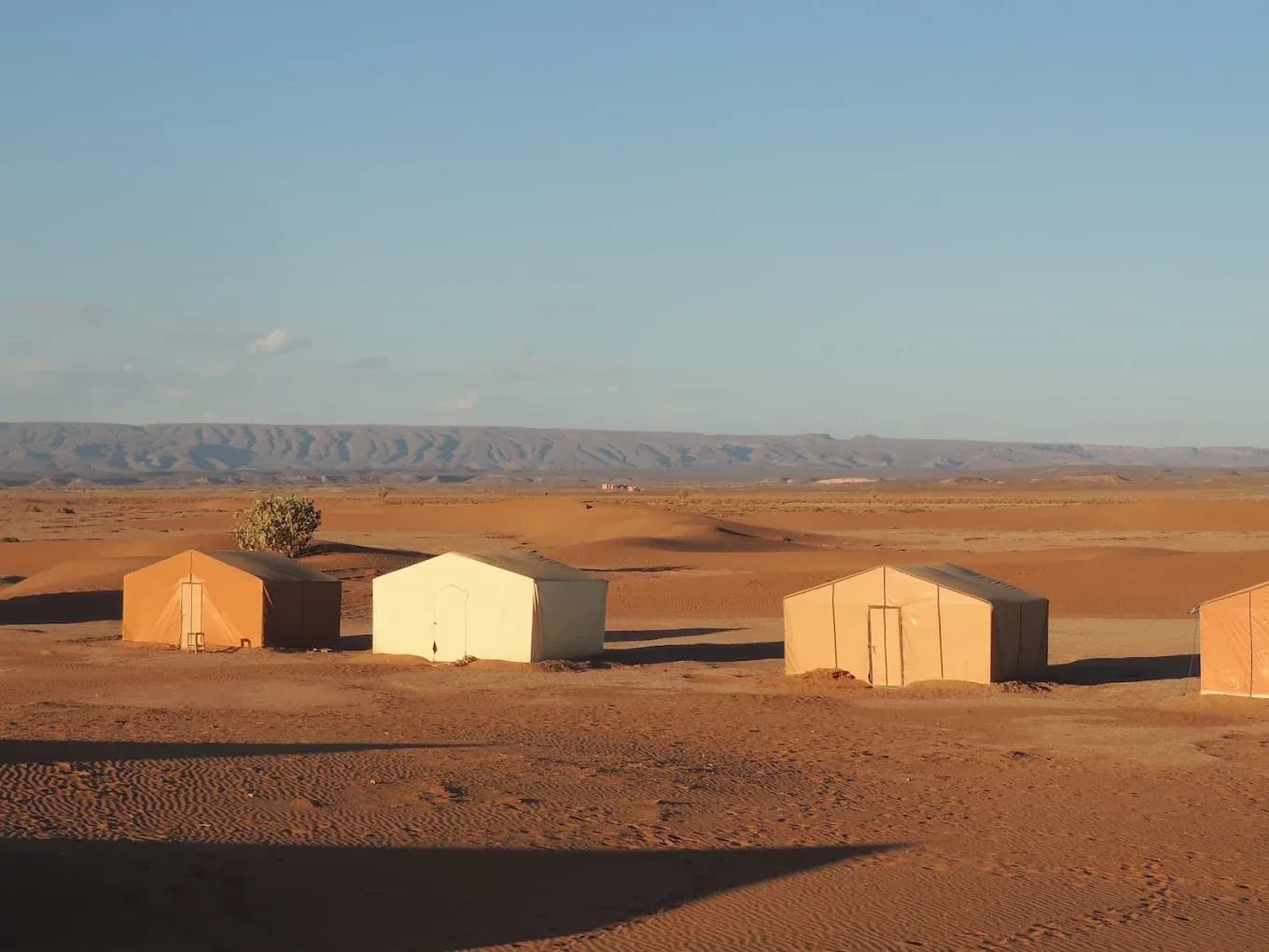 Camp in the desert near Zagora