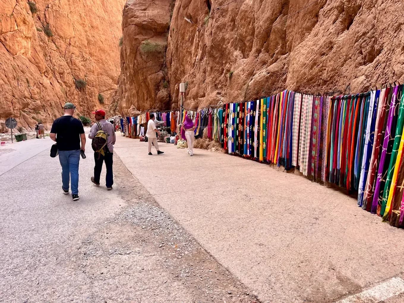 Rugs at the entrance to the Todra Gorge