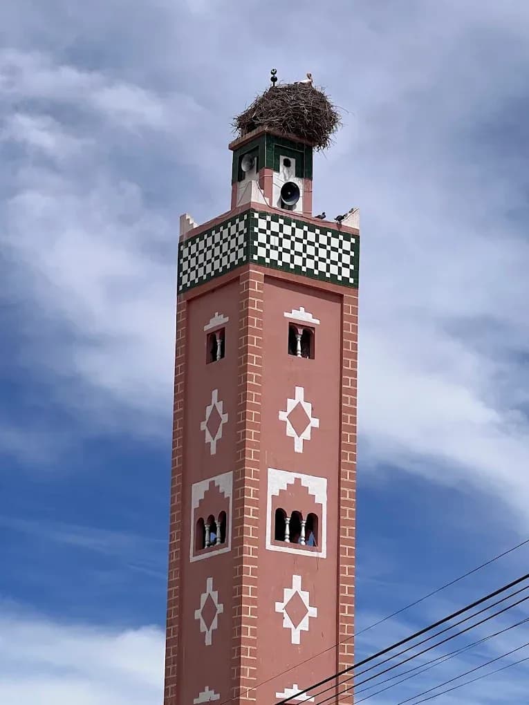 Minaret in a valley village