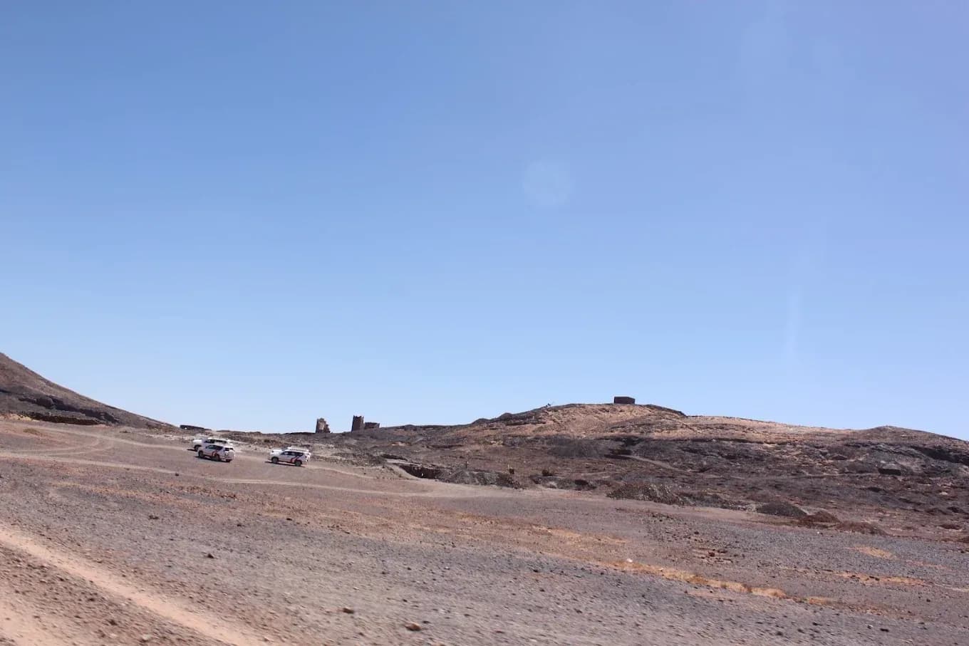 4x4 on a track across the stony desert
