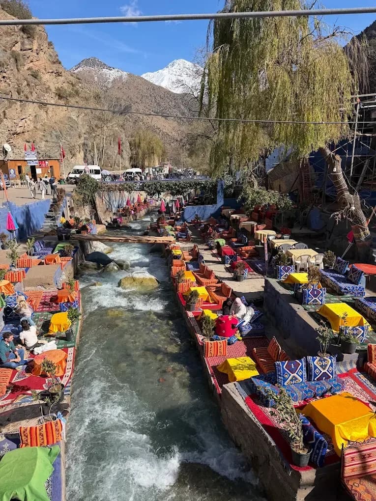 Riverside restaurants in the Ourika Valley