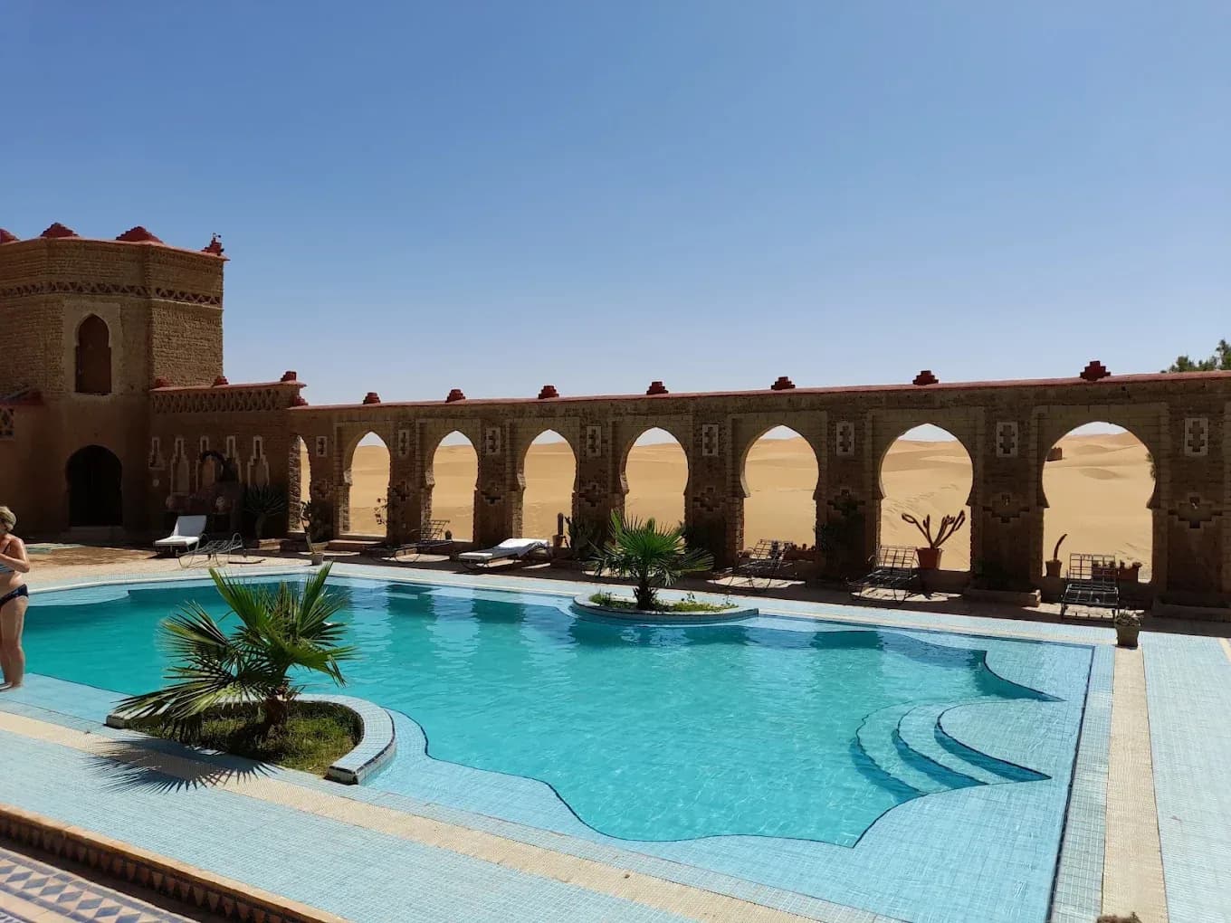 Swimming pool at a desert hotel