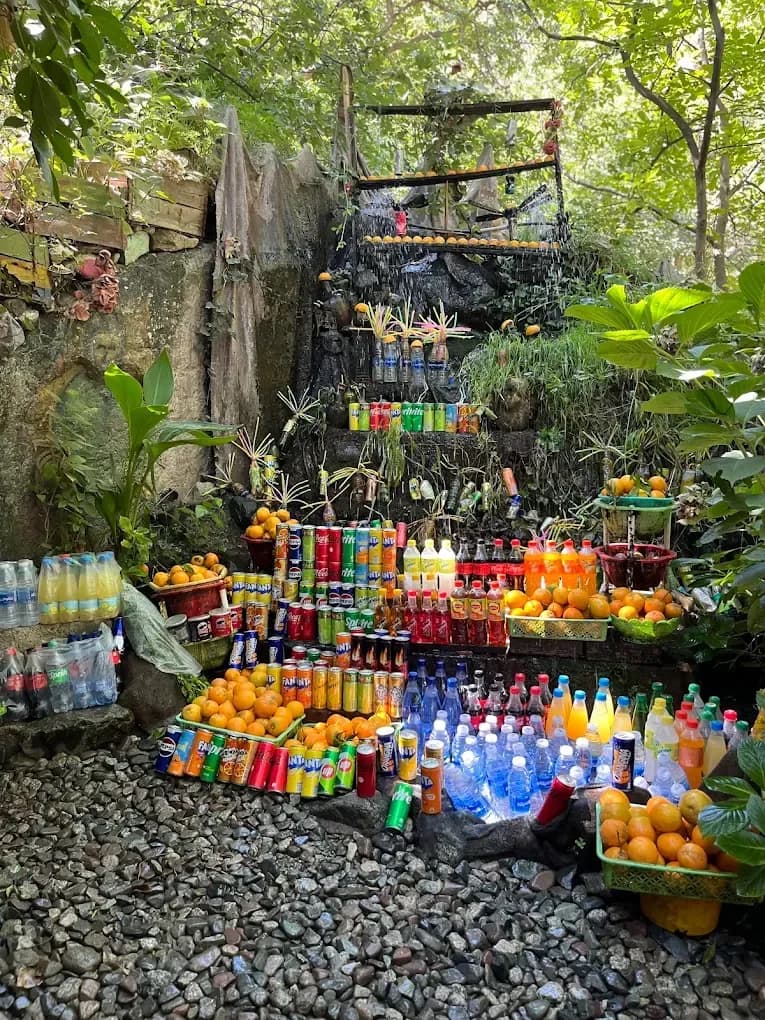 Juice stall by a waterfall in the Atlas
